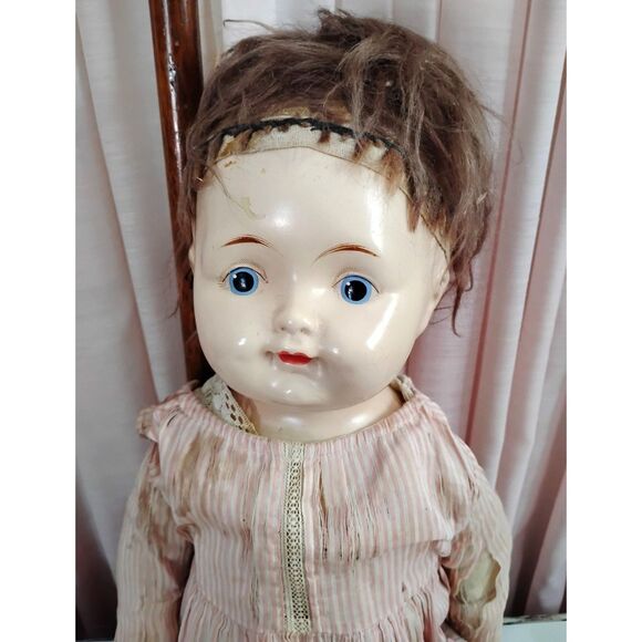 Antique 1915 Effanbee Baby Catherine Doll , 20 Inches, Composition and Cloth - Picture 1 of 7